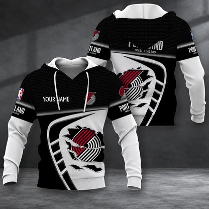 FINAL SALE - NEW CUSTOMIZED NBA22 PTB PORTLAND TRAIL BLAZERS T-SHIRT, POLO SHIRT, ZIP POLO SHIRT, SWEATSHIRT, HOODIE & ZIP HOODIE