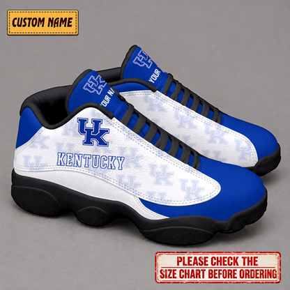 EXCLUSIVE EDITION - NEW CUSTOMIZED NCAA MAM22 KEW KENTUCKY WILDCATS AIR JORDAN 13 LOW TOP SNEAKER