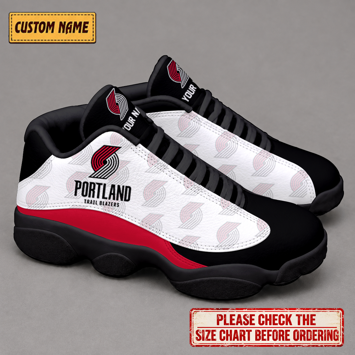 SPECIAL EDITION - NEW CUSTOMIZED NBA22 PTB PORTLAND TRAIL BLAZERS AIR JORDAN 13 LOW TOP SNEAKER