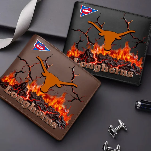 LIMITED EDITION - NEW CUSTOMIZED FBS NCAA22 TXL TX LONGHORNS LEATHER WALLET