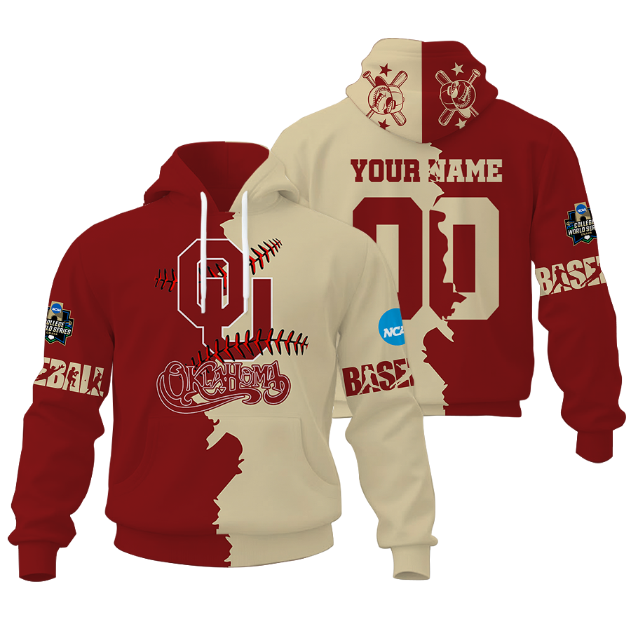 LIMITED EDITION - NEW CUSTOMIZED NCAA CWS22 OUS OU SOONERS UNISEX HOODIE & ZIP HOODIE