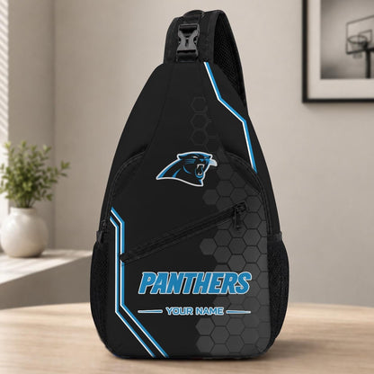 ELITE EDITION - NEW CUSTOMIZED NFL23 CLP CAROLINA PANTHERS SLING BAG