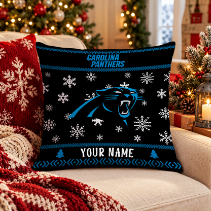 FINAL SALE - NEW PERSONALIZED NFL23 CLP CAROLINA PANTHERS PILLOW CASE