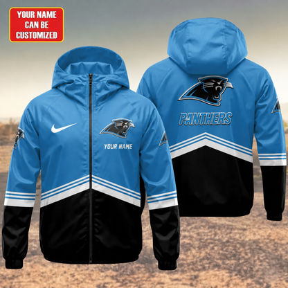 LIMITED EDITION - NEW CUSTOMIZED NFL23 CLP CAROLINA PANTHERS UNISEX WINDBREAKER JACKET