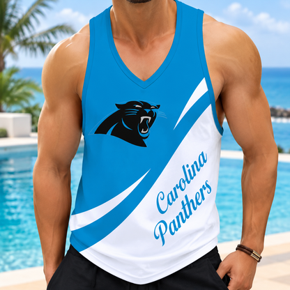 ELITE EDITION - NEW CUSTOMIZED NFL23 CLP CAROLINA PANTHERS MEN'S TANK TOP