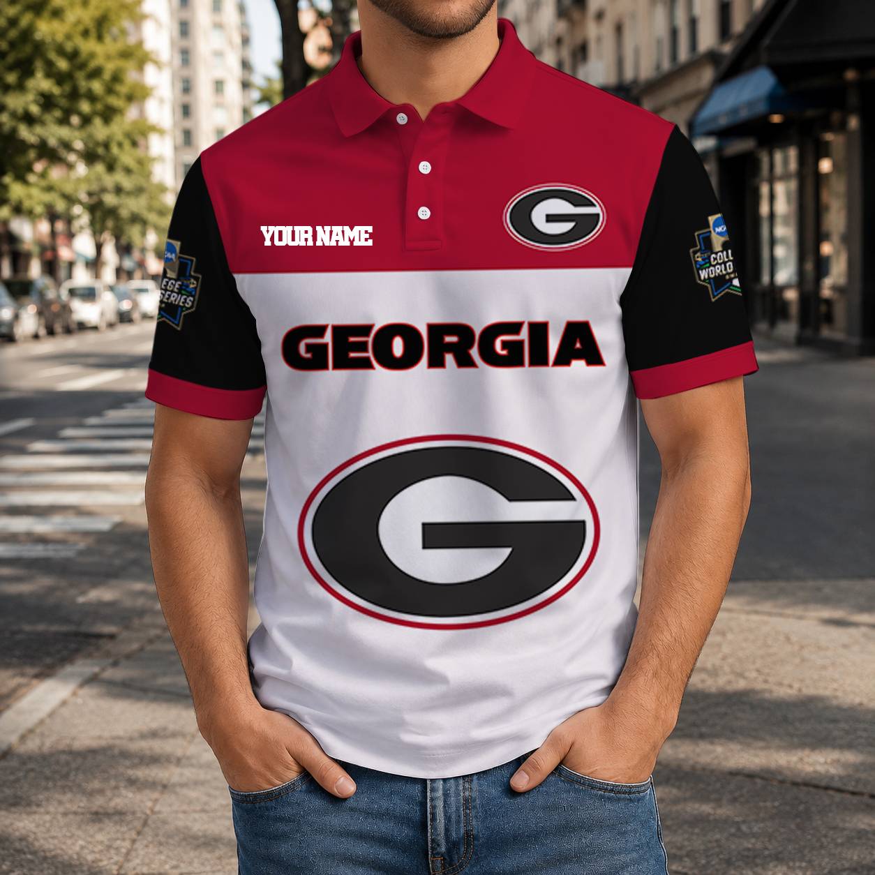 VIRAL EDITION - NEW CUSTOMIZED NCAA CWS23 GEB GEORGIA BULLDOGS T-SHIRT, POLO SHIRT, ZIP POLO SHIRT, SWEATSHIRT, HOODIE & ZIP HOODIE
