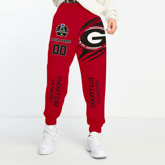 LIMITED DROP - NEW CUSTOMIZED | NCAA CWS23 GEB GE BULLGOGS UNISEX LONG PANTS