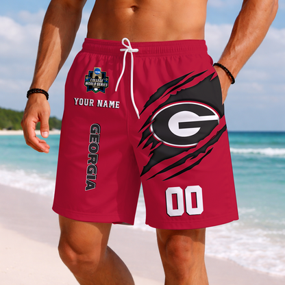 LIMITED DROP - NEW CUSTOMIZED | NCAA CWS23 GEB GE BULLGOGS SHORT PANTS