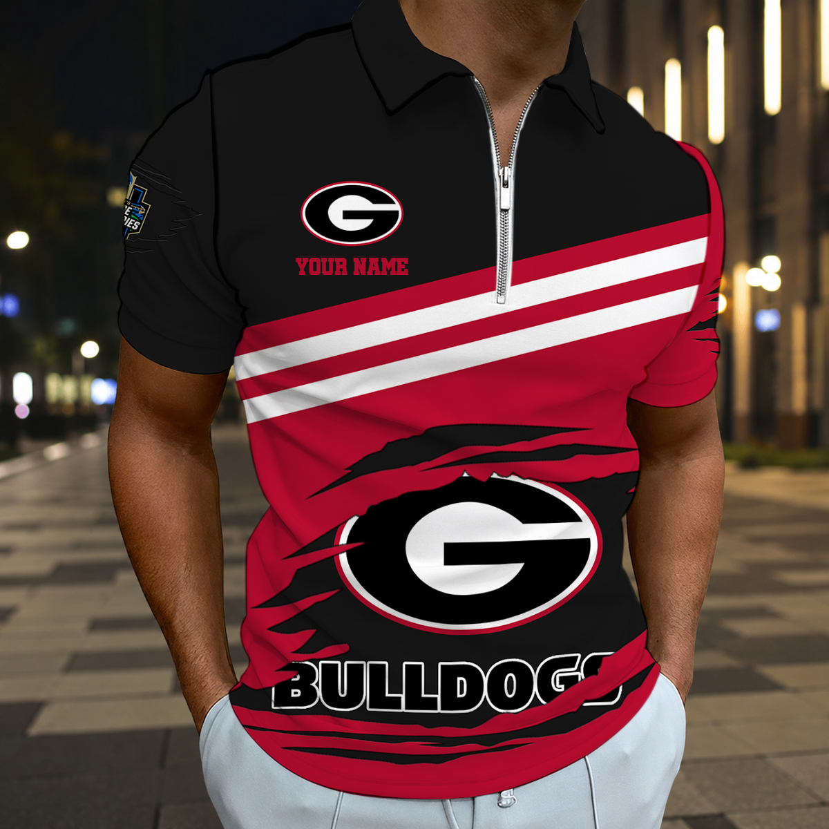 SPECIAL EDITION - NEW CUSTOMIZED NCAA CWS23 GEB GEORGIA BULLDOGS T-SHIRT, POLO SHIRT, ZIP POLO SHIRT, SWEATSHIRT, HOODIE & ZIP HOODIE