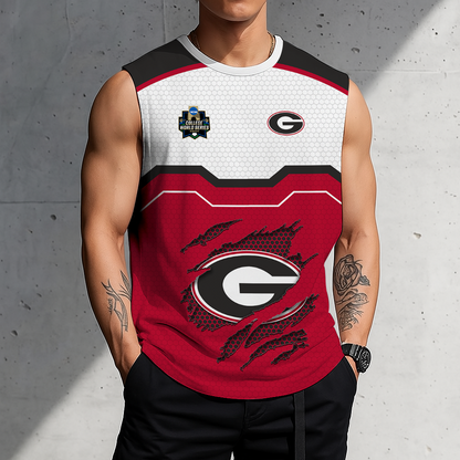 LIMITED EDITION - NEW CUSTOMIZED NCAA CWS23 GEB GEORGIA BULLDOGS MEN'S GYM SHIRT