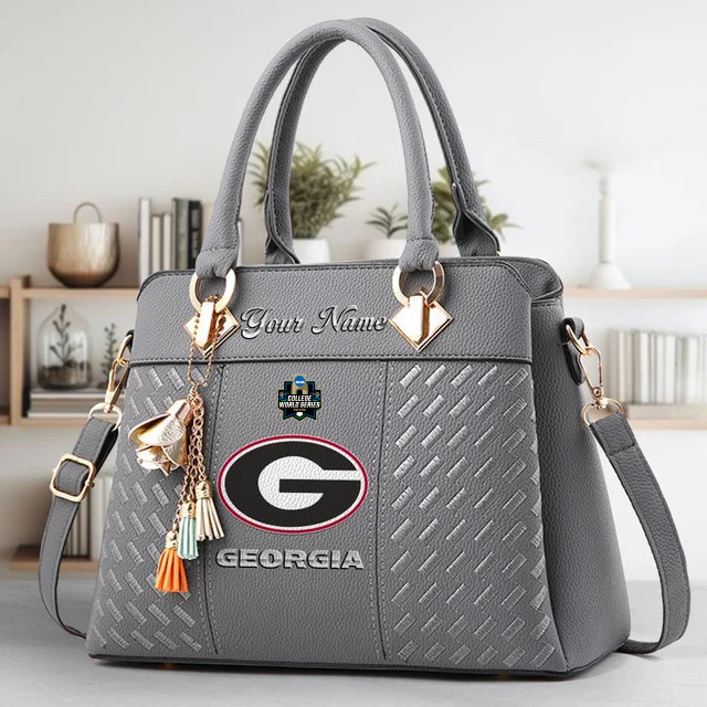 VIRAL EDITON - NEW CUSTOMIZED NCAA CWS23 GEB GE BULLGOGS ZIP HANDBAG MULTICOLOR