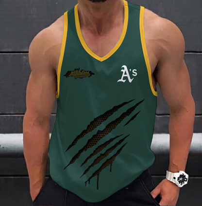 FINAL SALE - NEW CUSTOMIZED MLB23 OAKLAND ATHLETICS UNISEX TANK TOP