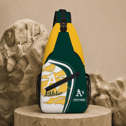 EXCLUSIVE EDITION - NEW CUSTOMIZED MLB23 OAS OAKLAND ATHLETICS SLING BAG
