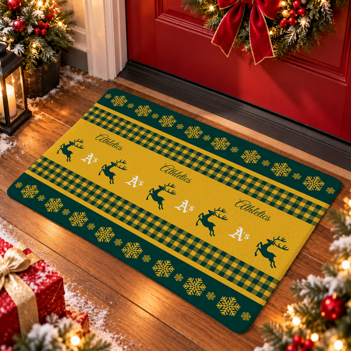 VIRAL EDITION - NEW CUSTOMIZED MLB23 OAS OAKLAND ATHLETICS WATER-ABSORBENT FLOOR MAT