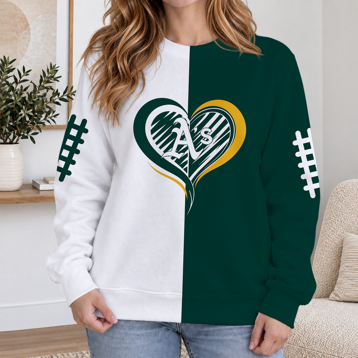 SPECIAL EDITION - NEW CUSTOMIZED MLB23 OAS OAKLAND ATHLETICS RIBBED HOODIE & SWEATSHIRT