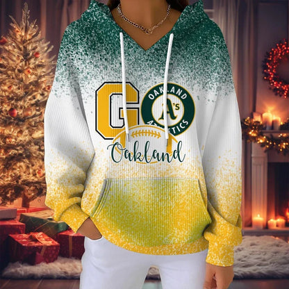 LIMITED EDITION - NEW CUSTOMIZED MLB23 OAS OAKLAND ATHLETICS RIBBED HOODIE & SWEATSHIRT