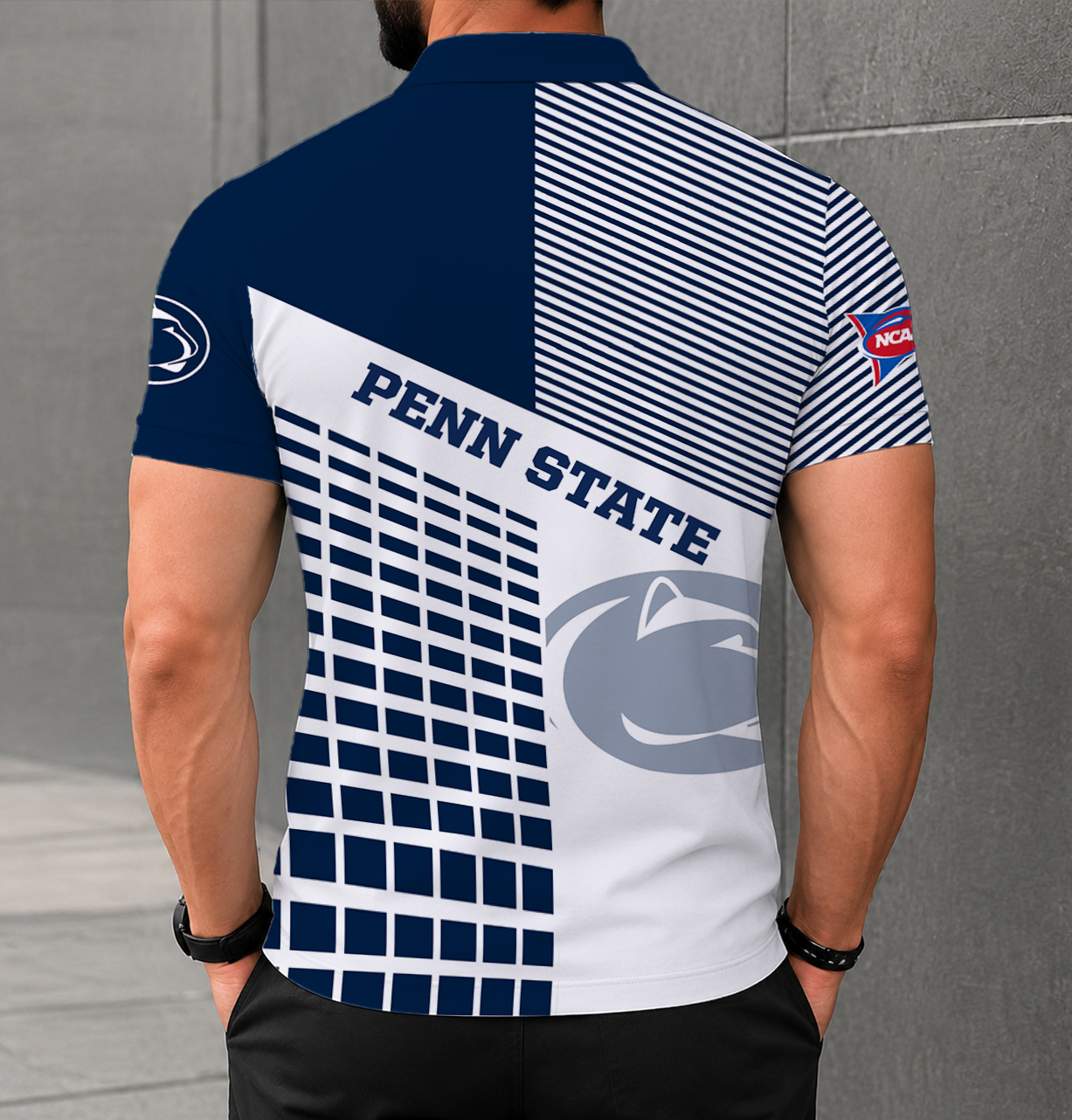 VIRAL EDITION - NEW CUSTOMIZED NCAA FBS23 PNL PENN STATE NITTANY LIONS POLO SHIRT