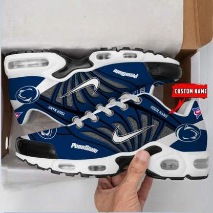 ELITE EDITION - NEW CUSTOMIZED NCAA FBS23 PNL PS NITTANY LIONS UNISEX AIR MAX PLUS SNEAKERS