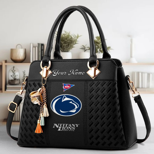 LIMITED EDITION - NEW CUSTOMIZED NCAA FBS23 PNL PS NITTANY LIONS ZIP HANDBAG MULTICOLOR