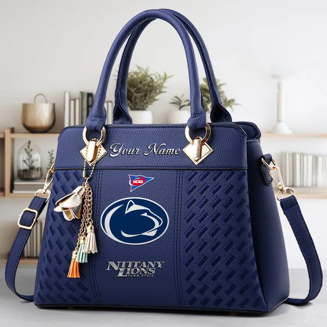 LIMITED EDITION - NEW CUSTOMIZED NCAA FBS23 PNL PS NITTANY LIONS ZIP HANDBAG MULTICOLOR