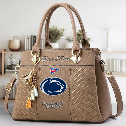 LIMITED EDITION - NEW CUSTOMIZED NCAA FBS23 PNL PS NITTANY LIONS ZIP HANDBAG MULTICOLOR