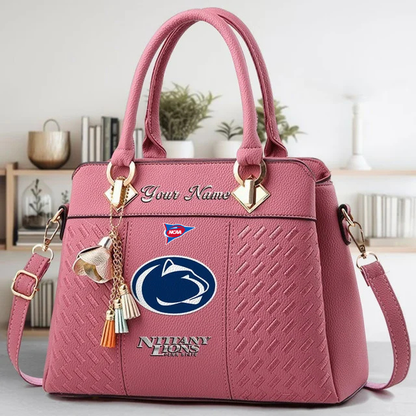 LIMITED EDITION - NEW CUSTOMIZED NCAA FBS23 PNL PS NITTANY LIONS ZIP HANDBAG MULTICOLOR