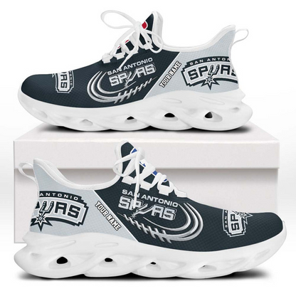 FINAL SALE - NEW CUSTOMIZED NBA23 SAS SAN ANTONIO SPURS PREMIUM CLUNKY SNEAKERS