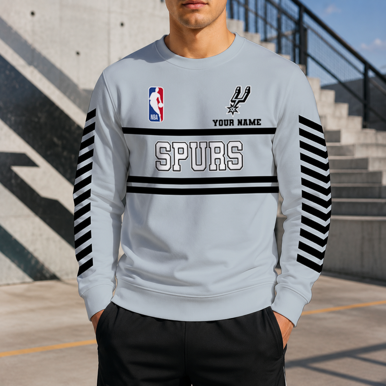 FINAL SALE - NEW CUSTOMIZED NBA23 SAS SAN ANTONIO SPURS UNISEX SWEATSHIRT
