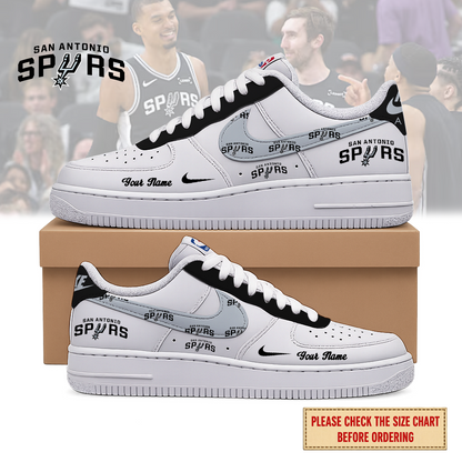 EXCLUSIVE EDITION - NEW CUSTOMIZED NBA23 SAS SAN ANTONIO SPURS AF1 SNEAKERS