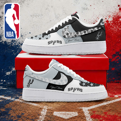 LIMITED EDITION - NEW CUSTOMIZED NBA23 SAS SAN ANTONIO SPURS AF1 SNEAKERS
