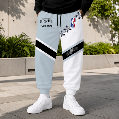 FINAL SALE - NEW CUSTOMIZED NBA23 SAS SAN ANTONIO SPURS SWEATPANTS