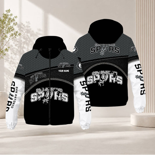 FLASH SALE - NEW CUSTOMIZED NBA23 SAS SAN ANTONIO SPURS WINDBREAKER JACKET