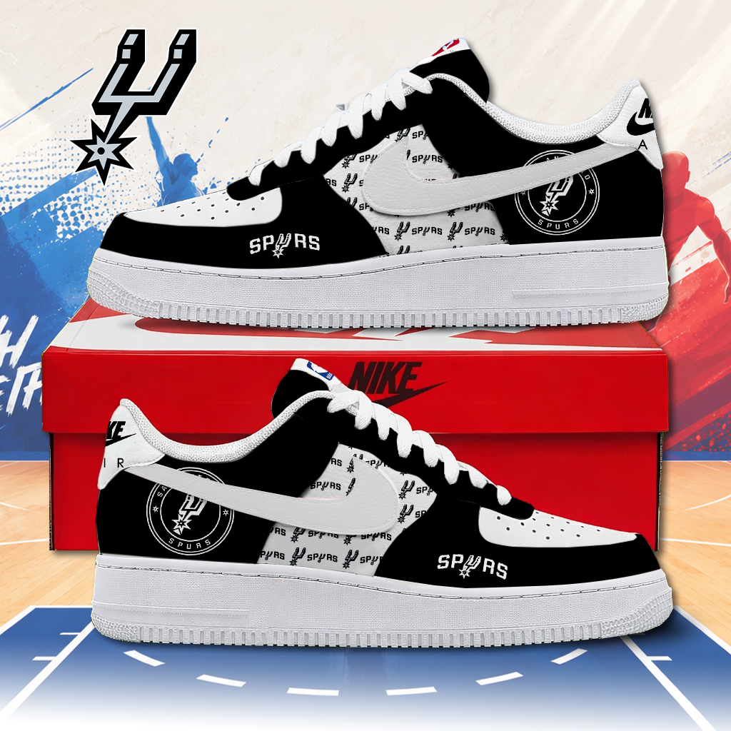 FINAL SALE - NEW CUSTOMIZED NBA23 SAS SAN ANTONIO SPURS AF1 SNEAKERS