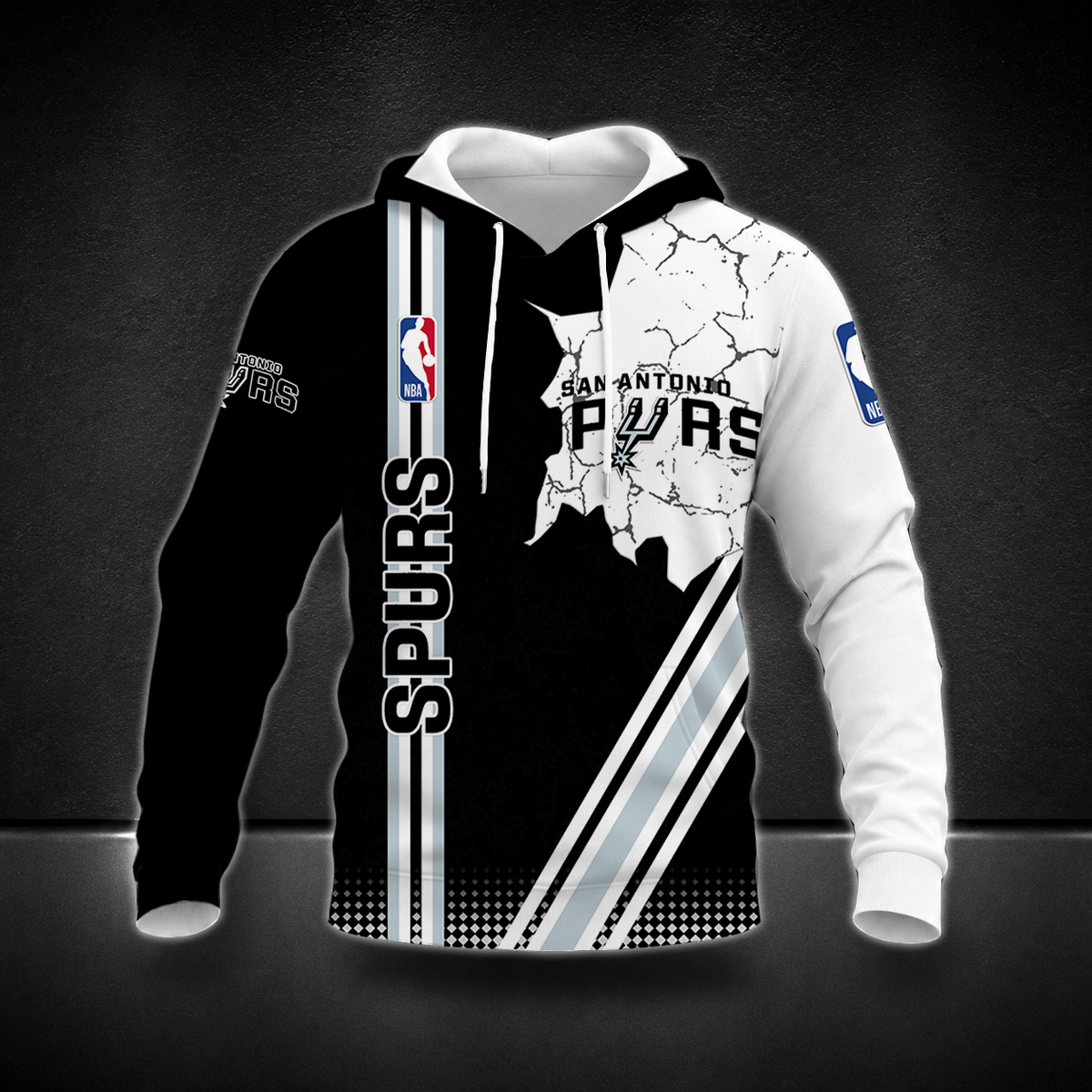 FINAL SALE - NEW CUSTOMIZED NBA23 SAS SAN ANTONIO SPURS T-SHIRT, POLO SHIRT, ZIP POLO SHIRT, SWEATSHIRT, HOODIE & ZIP HOODIE