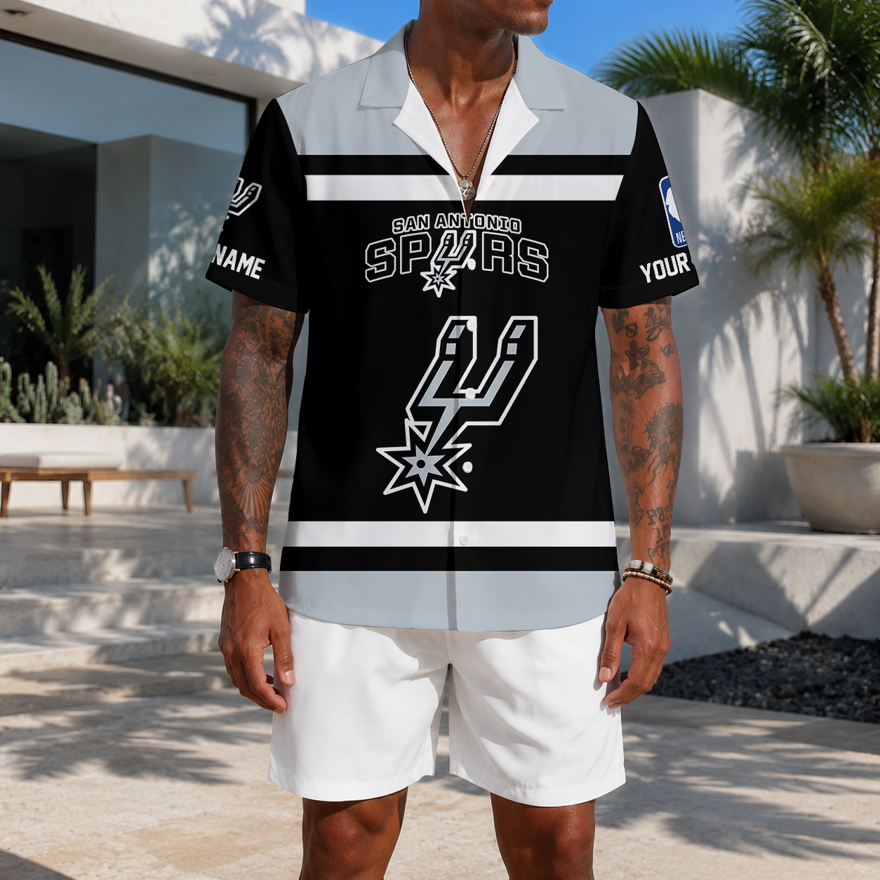 LIMITED EDITION - NEW CUSTOMIZED NBA23 SAS SAN ANTONIO SPURS UNISEX HAWAIIAN SHIRT