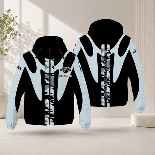 LIMITED EDITION - NEW CUSTOMIZED NBA23 SAS SAN ANTONIO SPURS WINDBREAKER JACKET