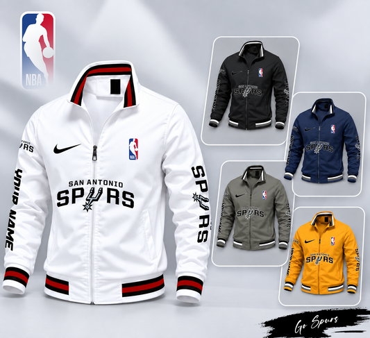 VIRAL EDITION - NEW CUSTOMIZED NBA23 SAS SAN ANTONIO SPURS MULTICOLOR MEN'S CASUAL JACKET