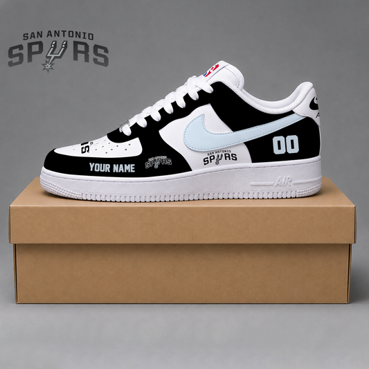 ELITE EDITION - NEW CUSTOMIZED NBA23 SAS SAN ANTONIO SPURS AF1 SNEAKERS