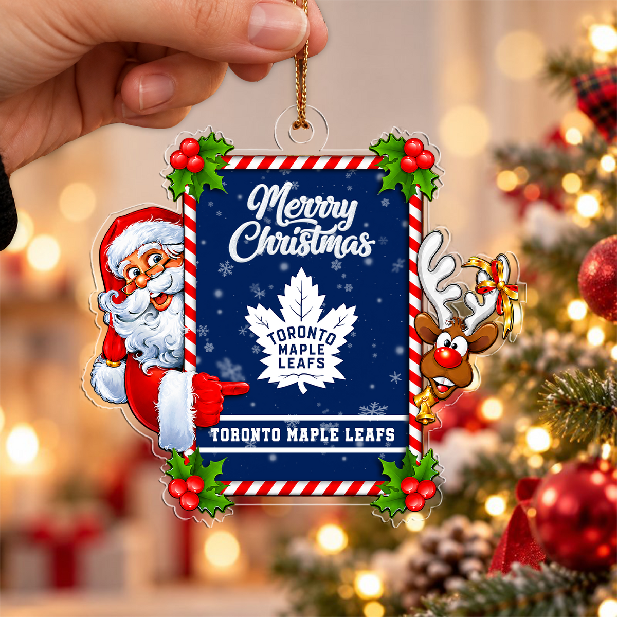 VIRAL EDITION - NEW CUSTOMIZED NHL23 TML TORONTO MAPLE LEAFS CHRISTMAS ACRYLIC ORNAMENT
