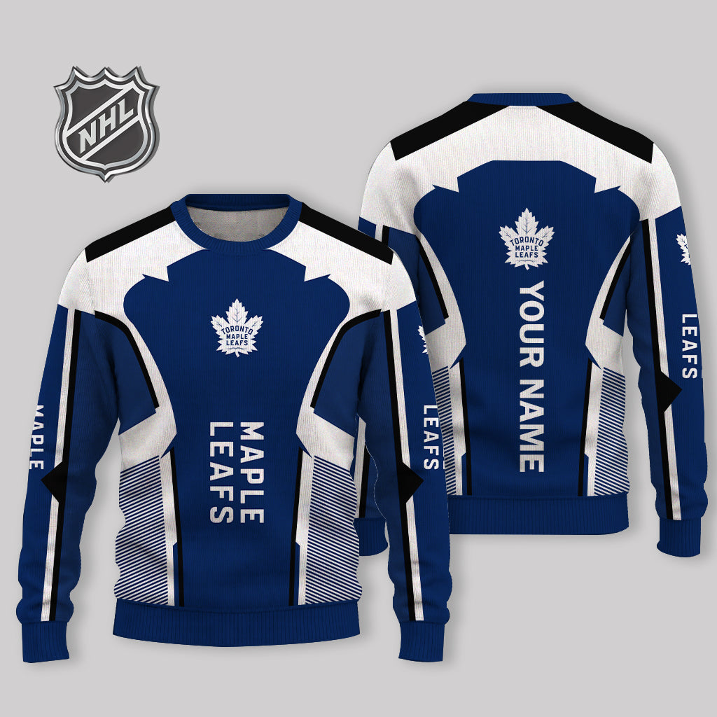 LIMITED EDITION - NEW CUSTOMIZED NHL23 TML TORONTO MAPLE LEAFS UGLY SWEATER