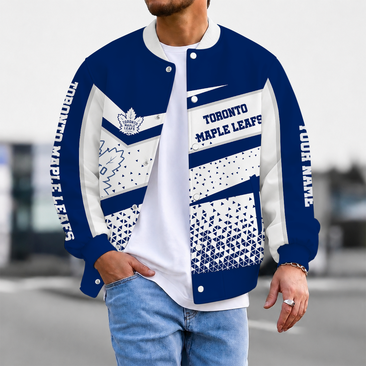 LIMITED EDITION - NEW CUSTOMIZED NHL23 TML TORONTO MAPLE LEAFS SATIN VARSITY JACKET & BASEBALL JACKET