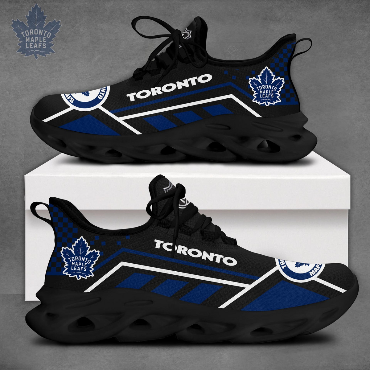 LIMITED EDITION - NEW CUSTOMIZED NHL23 TML TORONTO MAPLE LEAFS CLUNKY SNEAKERS