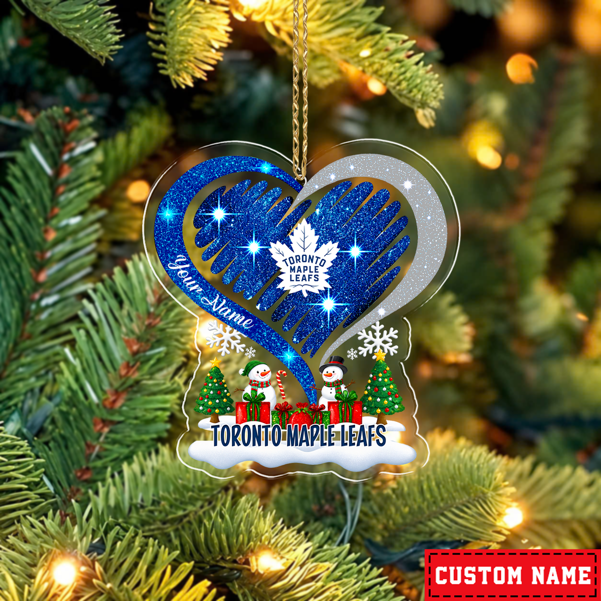 LIMITED EDITION - NEW CUSTOMIZED NHL23 TML TORONTO MAPLE LEAFS CHRISTMAS ACRYLIC ORNAMENT