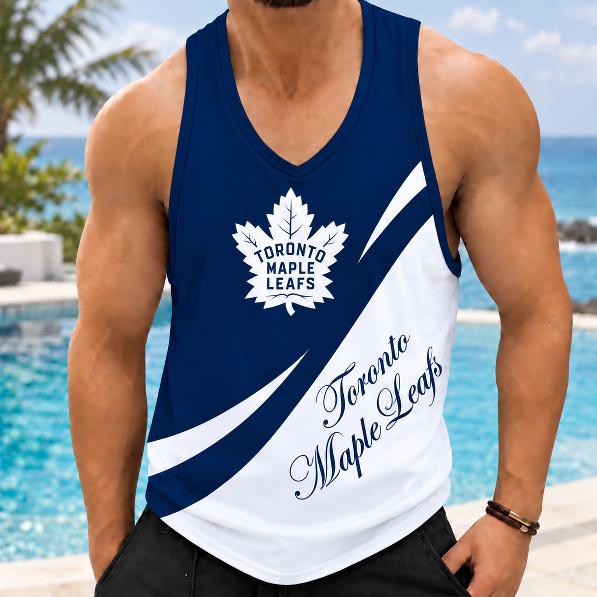 LIMITED EDITION - NEW CUSTOMIZED NHL23 TML TORONTO MAPLE LEAFS MEN'S TANK TOP