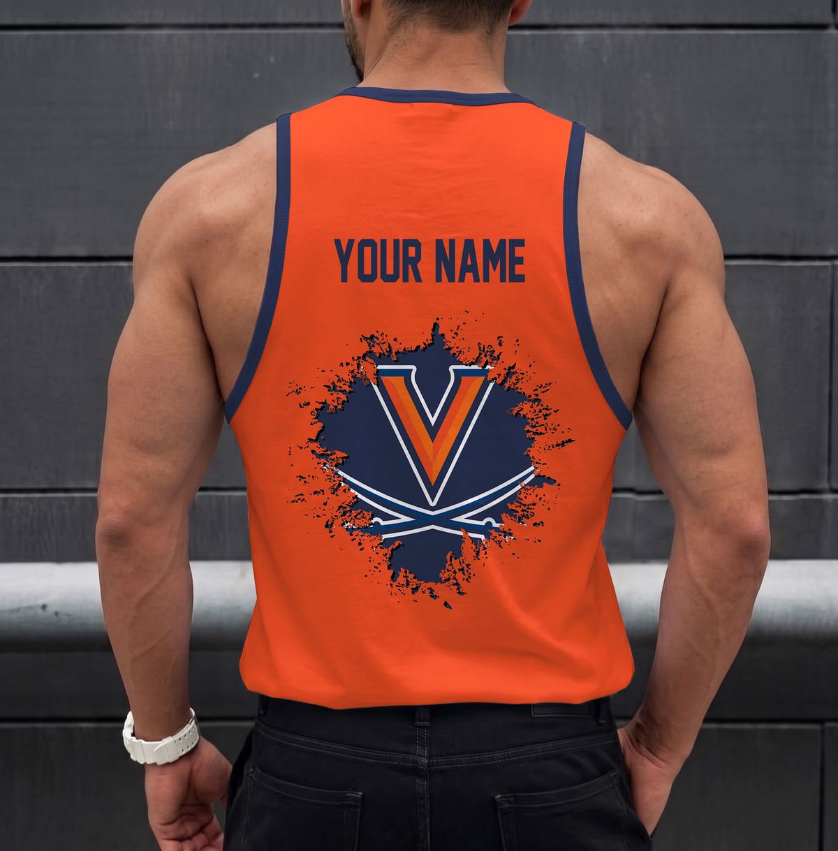 EXCLUSIVE EDTION - NEW CUSTOMIZED NCAA MAM23 VIC VIRGINIA CAVALIERS STRAPPY UNISEX TANK TOP