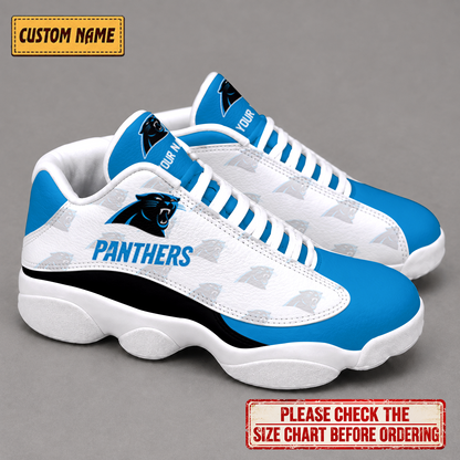 LIMITED EDITION - NEW CUSTOMIZED NFL23 CLP CAROLINA PANTHERS AIR JORDAN 13 LOW TOP SNEAKER