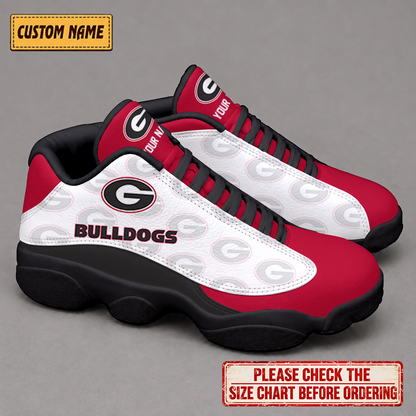 LIMITED EDITION - NEW CUSTOMIZED NCAA CWS23 GEB GEORGIA BULLDOGS AIR JORDAN 13 LOW TOP SNEAKER