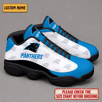 LIMITED EDITION - NEW CUSTOMIZED NFL23 CLP CAROLINA PANTHERS AIR JORDAN 13 LOW TOP SNEAKER