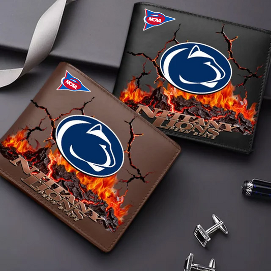 LIMITED EDITION - NEW CUSTOMIZED FBS NCAA23 PNL PS NITTANY LIONS LEATHER WALLET