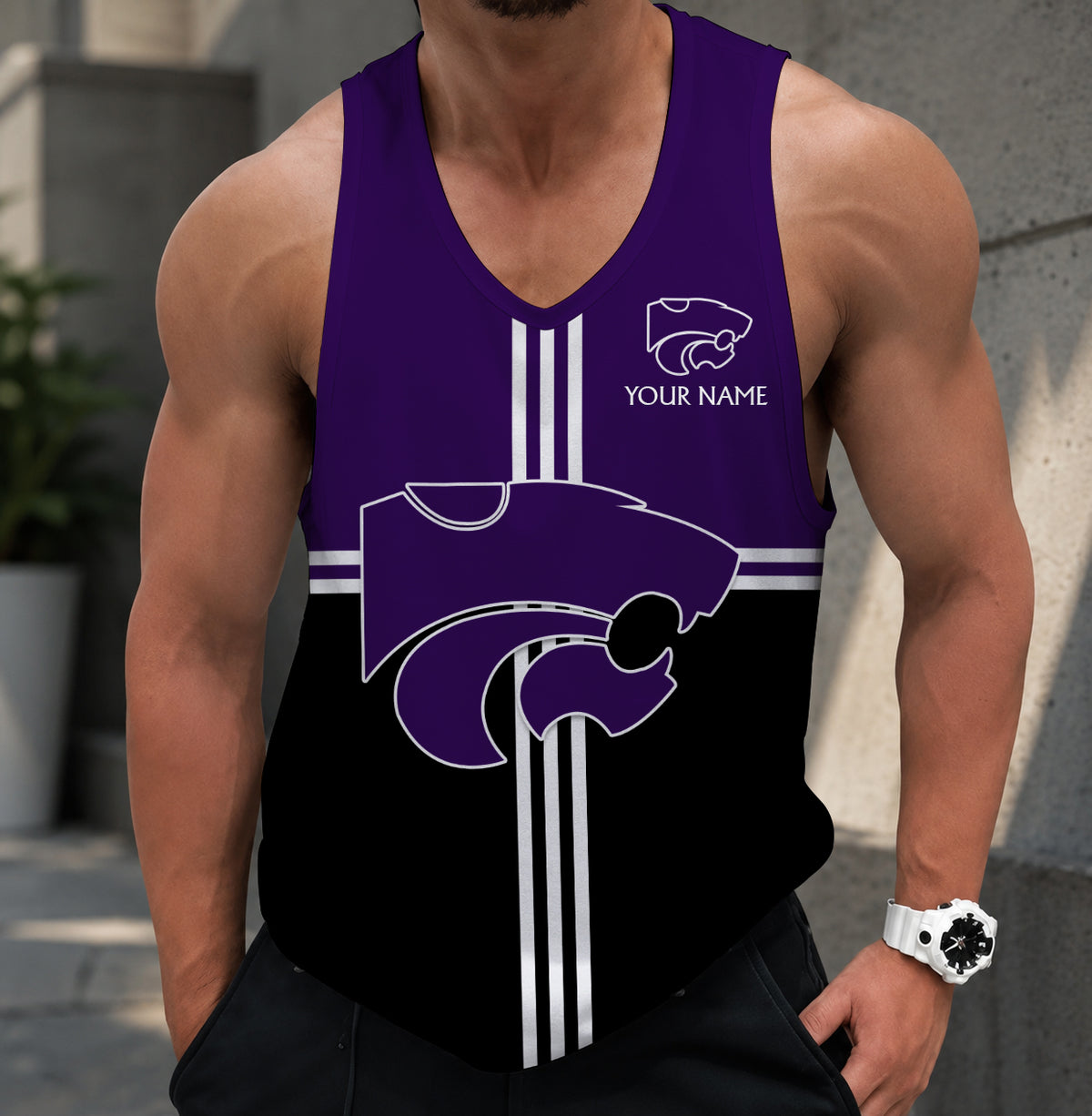 SPECIAL EDITION - NEW CUSTOMIZED NCAA FBS24 KSW KANSAS STATE WILDCATS UNISEX TANK TOP